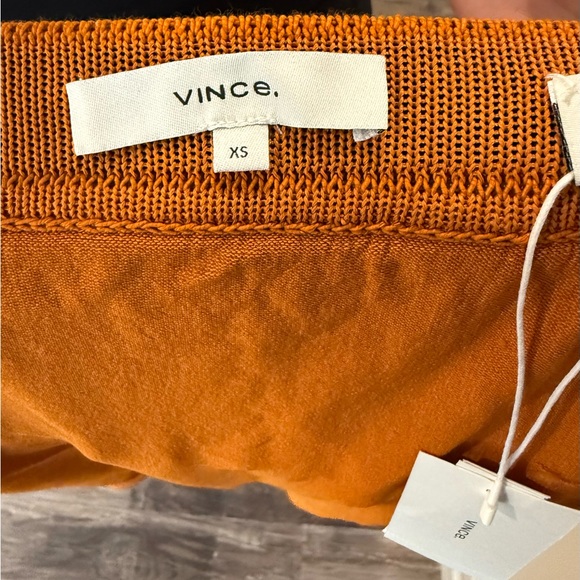 Vince Vibrant Orange Midi Skirt - Picture 3 of 6